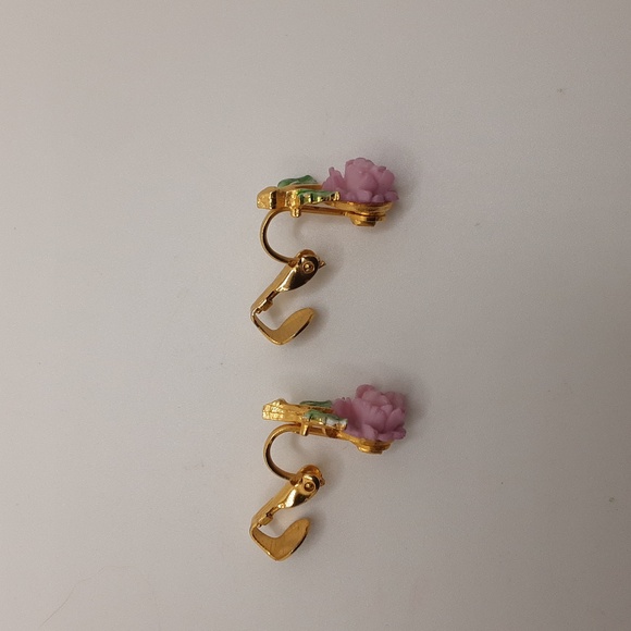 Vintage JJ Jonette Rose Brooch & Clip-On Earrings Set - Excellent Used Condition - Picture 9 of 16